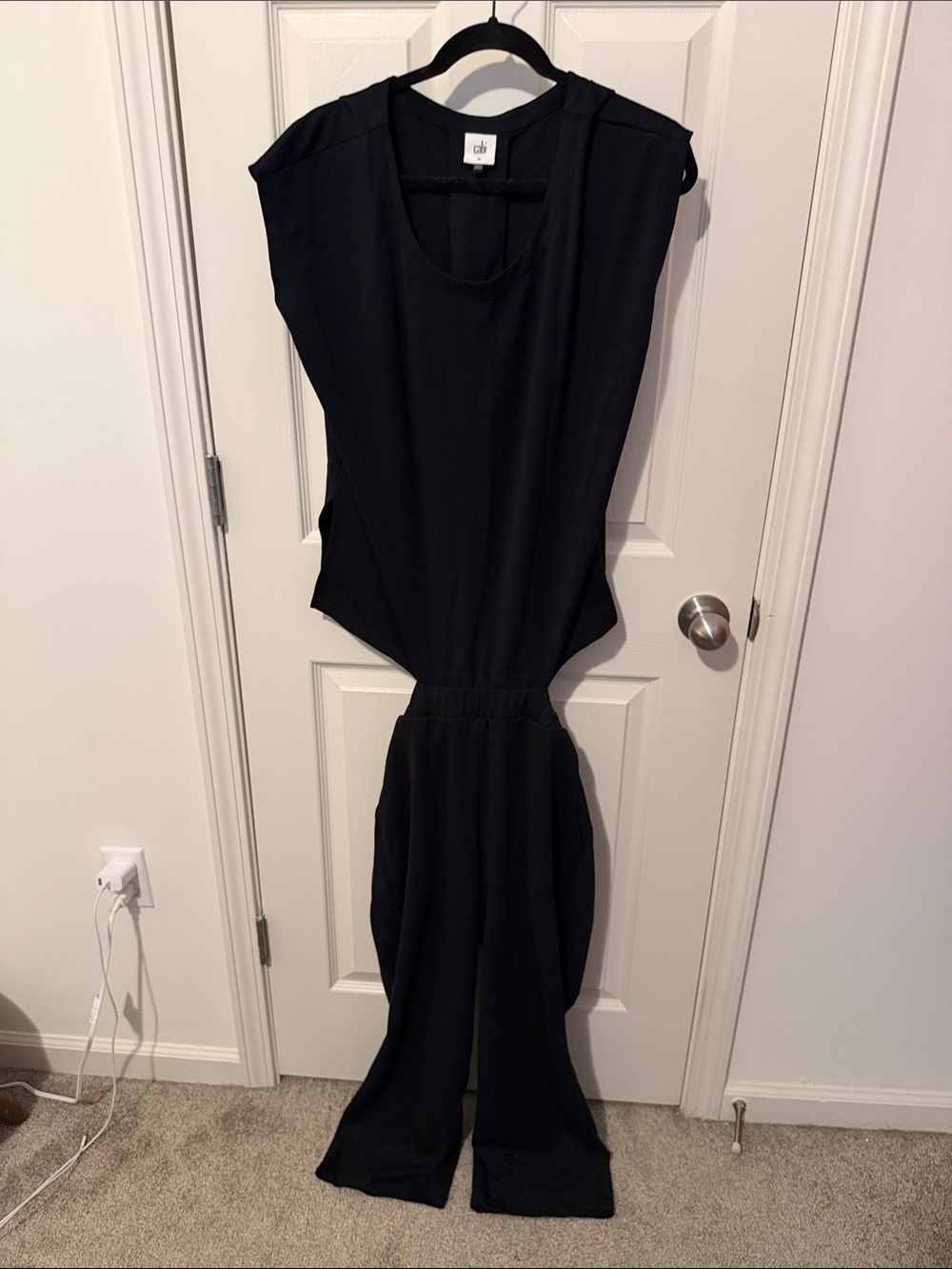 cAbi Black One-Shoulder Jumpsuit